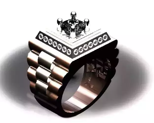 Mens Ring 2 Tone 3D print model