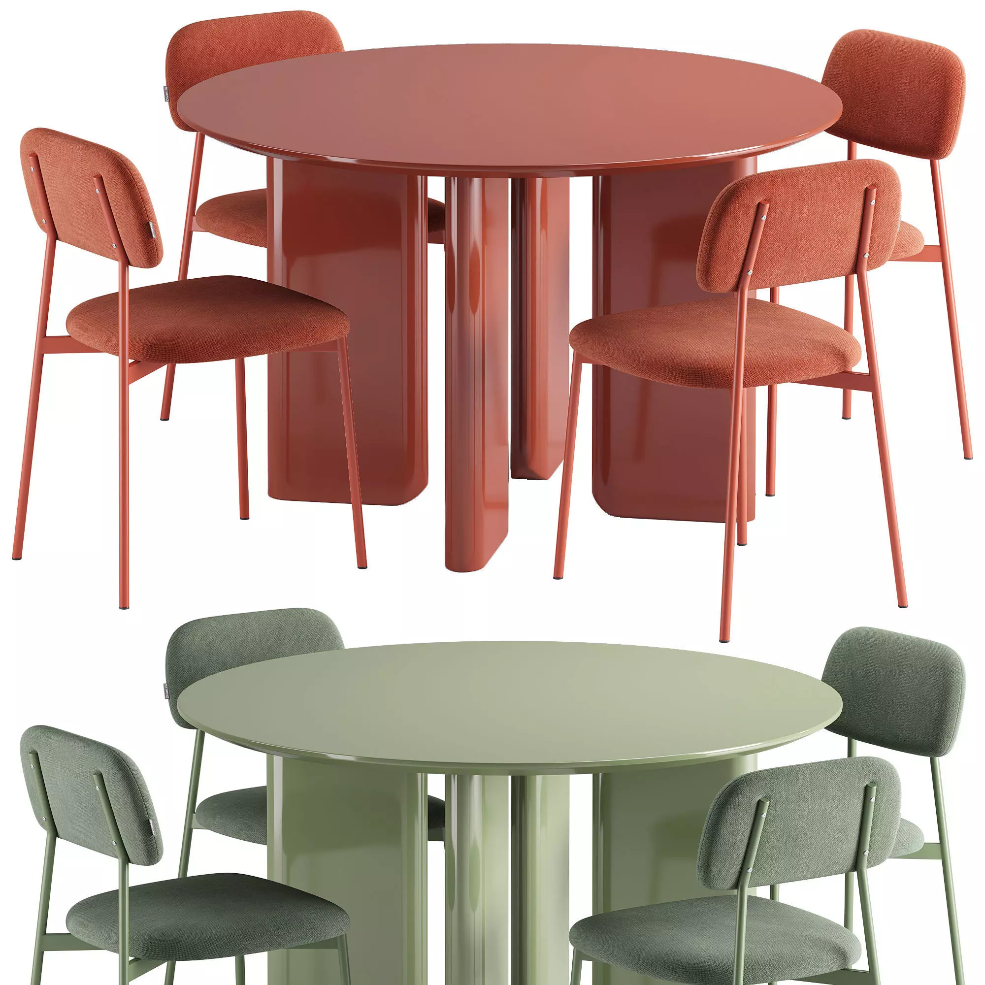 Milam Chair and Almont-2 Table 3D model