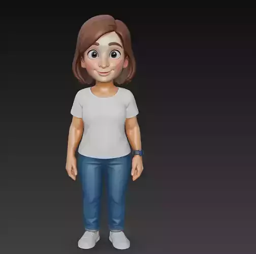 Stylized Mother - Family Woman Character 3D Model