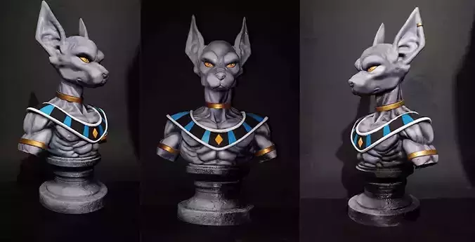 Beerus bust Dragon Ball STL file