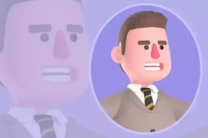 Stylized 3D Male Lawyer - Double Thumbs Up Pose