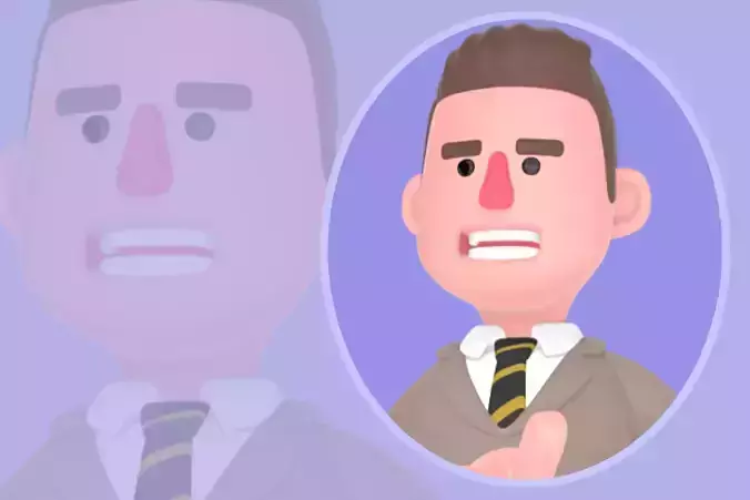 Stylized 3D Male Lawyer - Trophy Winner Pose