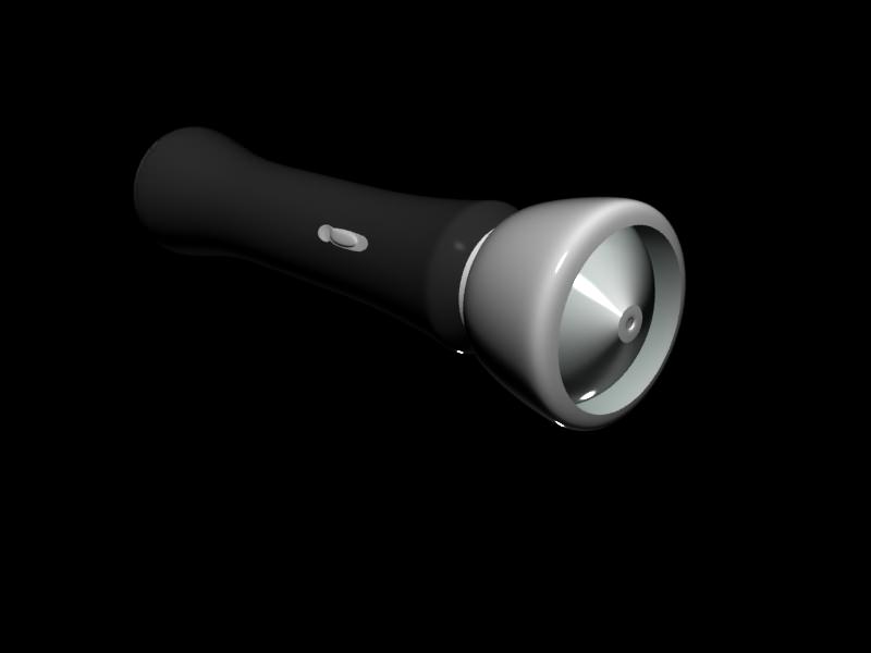 Flashlight 3D model_2