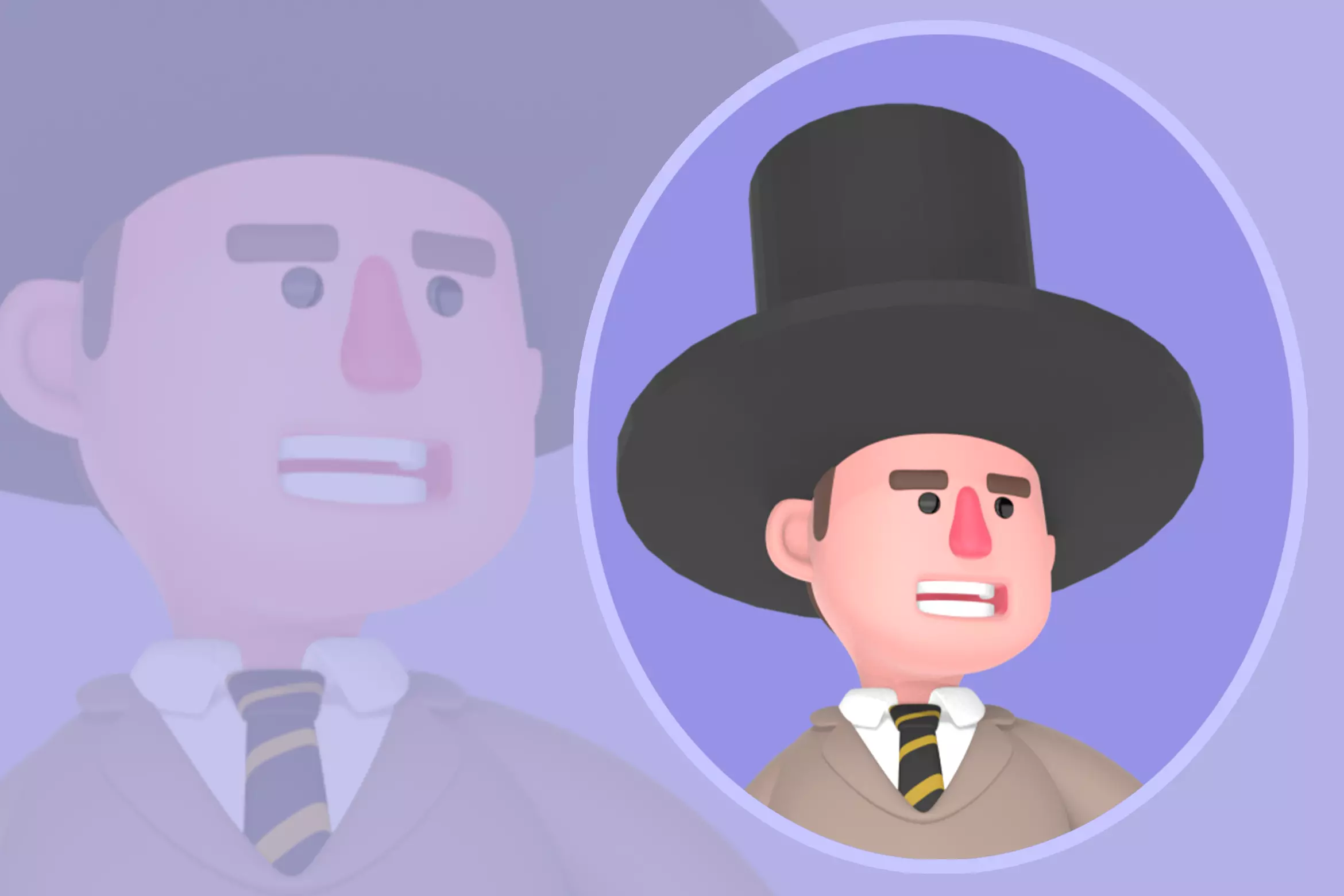 Stylized 3D Lawyer Presenting with Colorful Stick - Cartoon 3D model