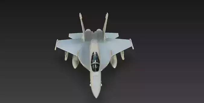 Modern Fighter Jet 3D Model  High-Quality Military Aircraft