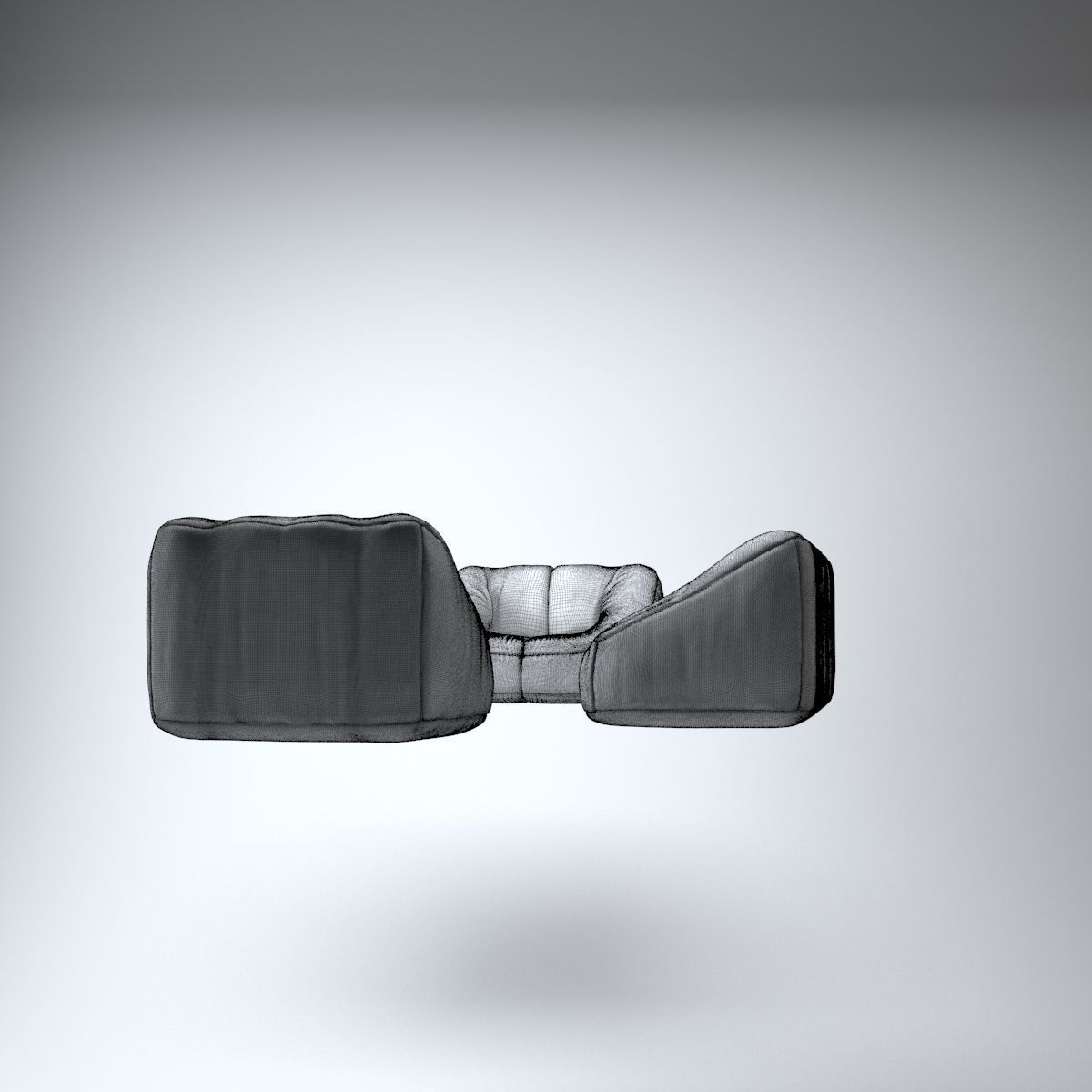 Leather Living Room Furniture Set 3D model_11