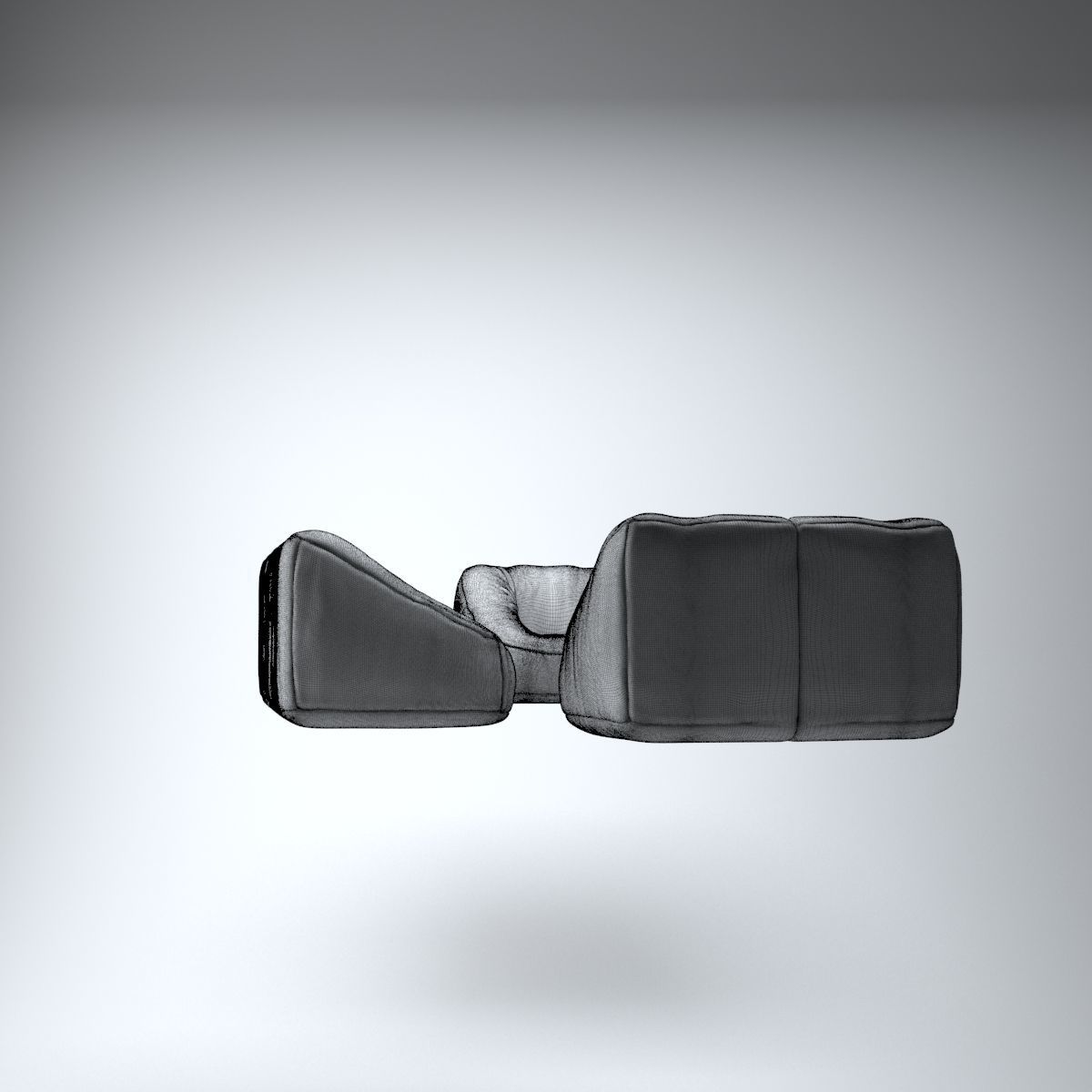 Leather Living Room Furniture Set 3D model_13