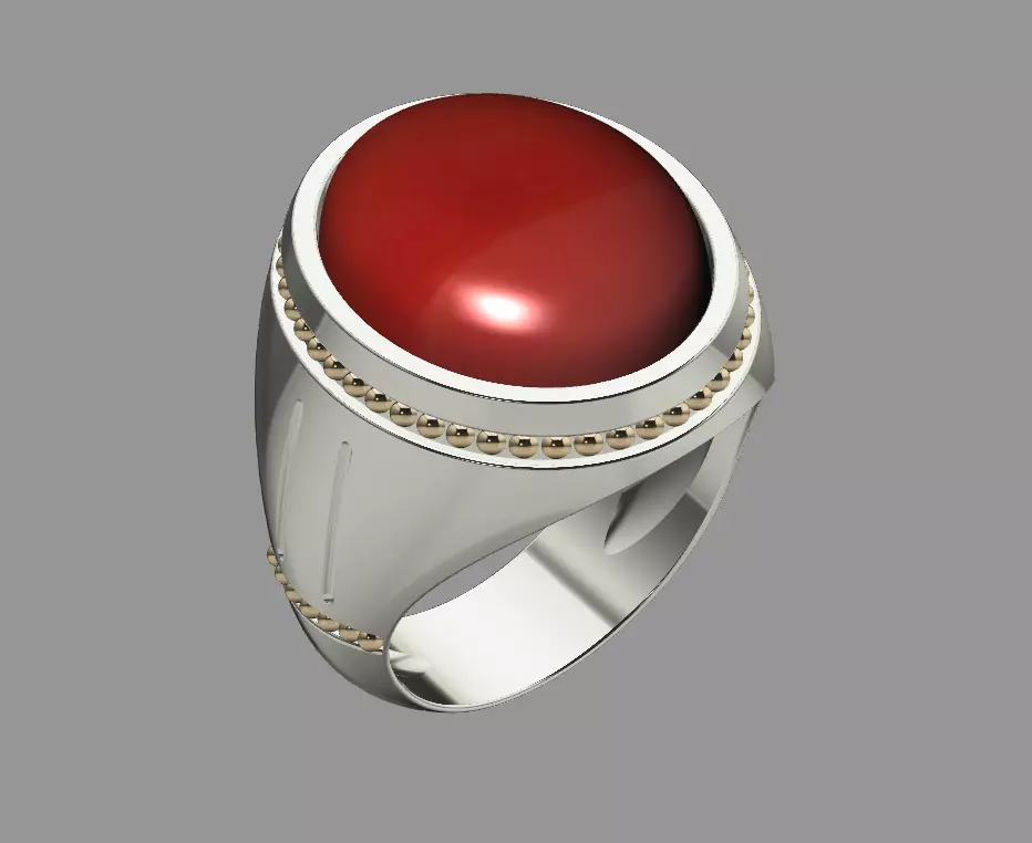 Man Silver Ring 3D print model