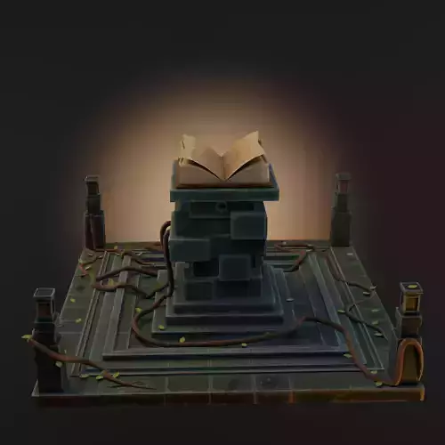 Stylized Low poly Game Ready Altar