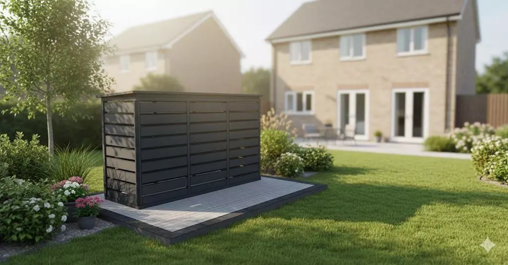 outdoor trash bin shelter - modul 3D model