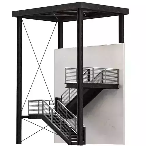 Snowy Factory Staircase