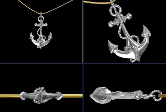 Anchor Pendant 3D print model