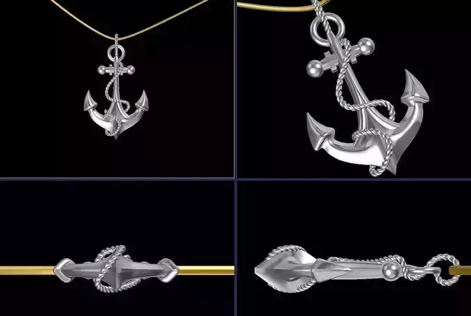 Anchor Pendant 3D print model