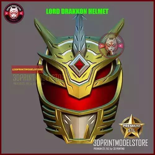 Lord Drakkon Mighty Morphin Power Rangers Helmet - Cosplay Props