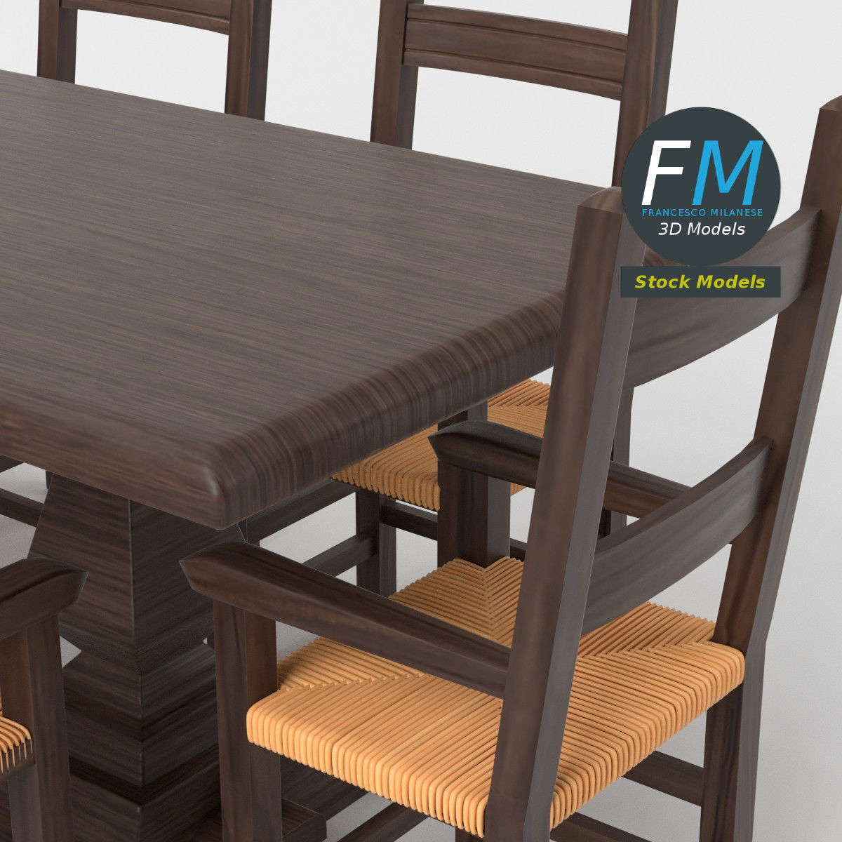 Table desk 2 3D model_5