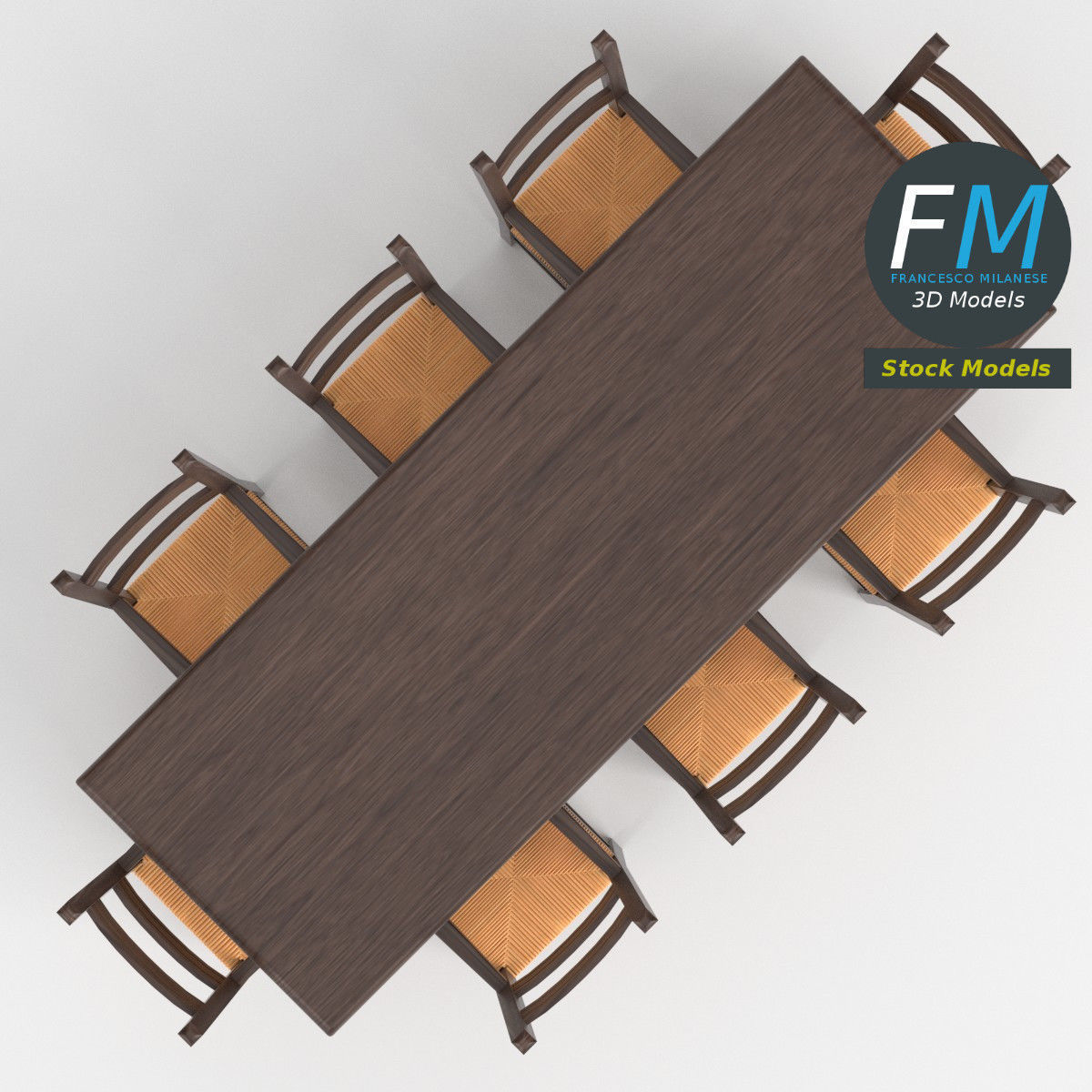 Table desk 2 3D model_6