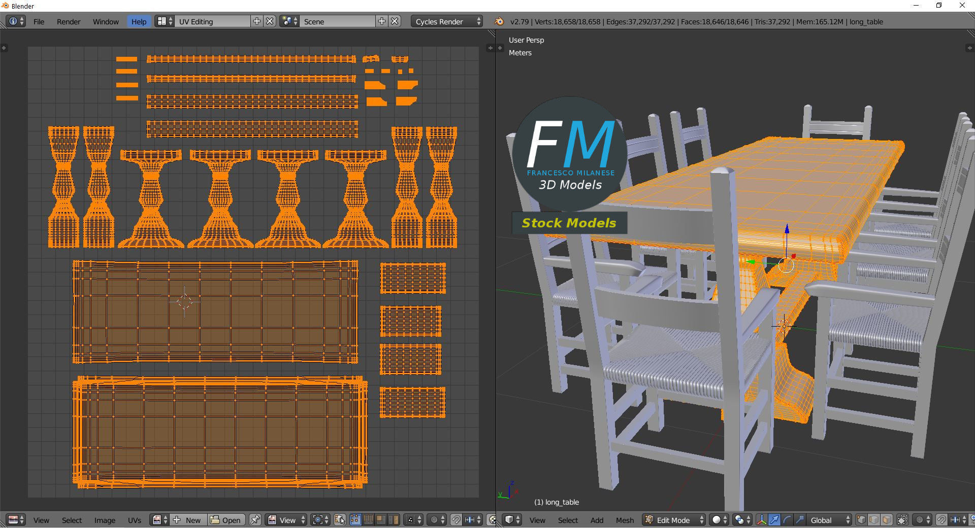 Table desk 2 3D model_10