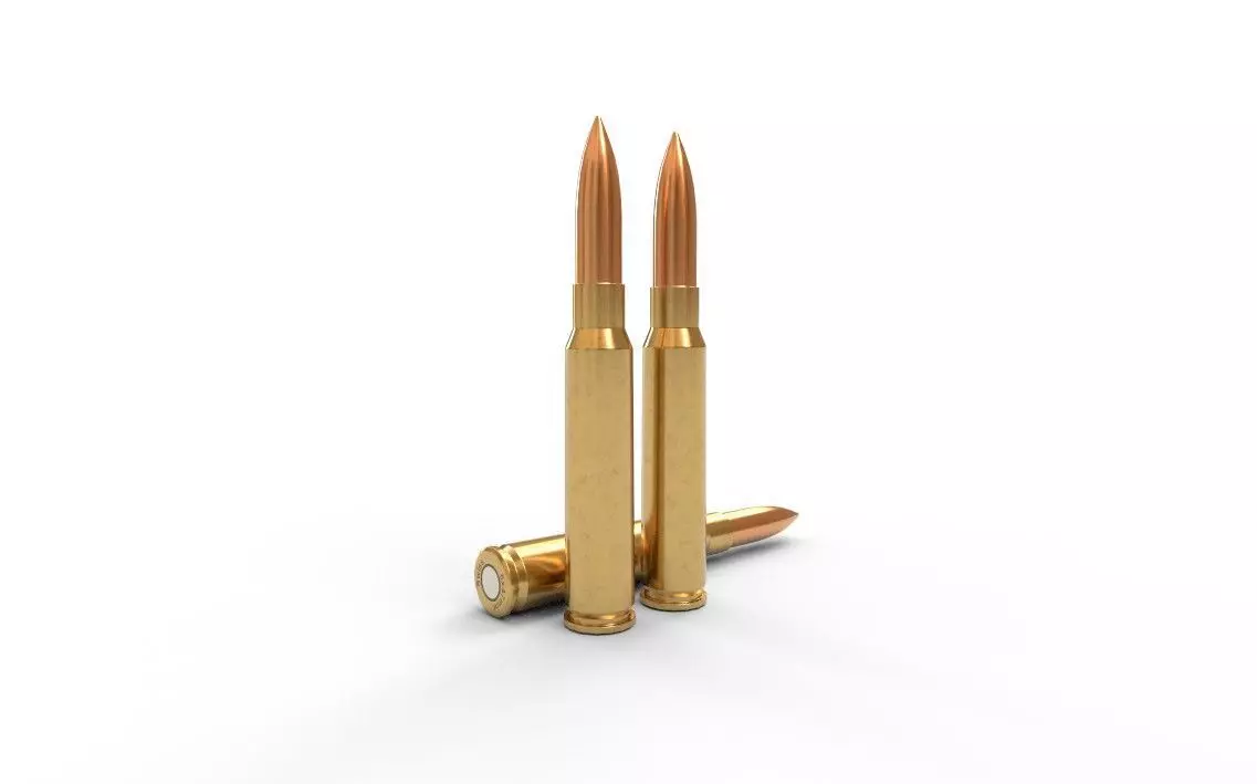 6x47mm-Swiss Ammo Low-poly 3D model