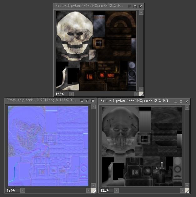 Pirate ship tank1 Low-poly 3D model_12