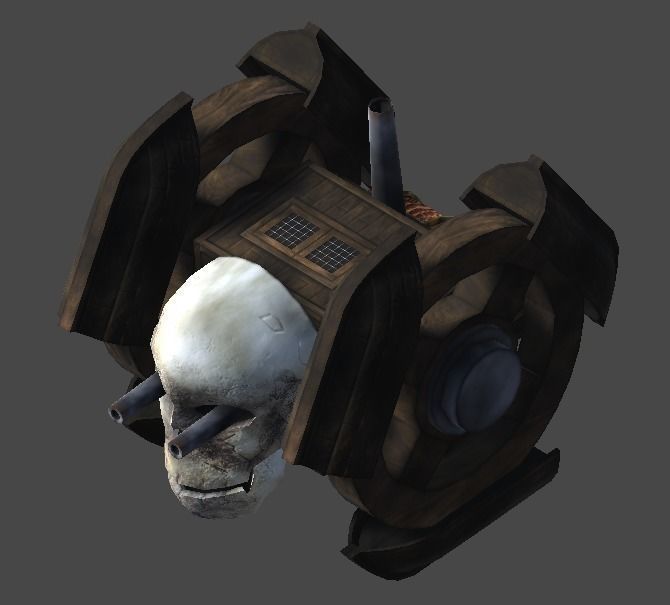 Pirate ship tank1 Low-poly 3D model_2