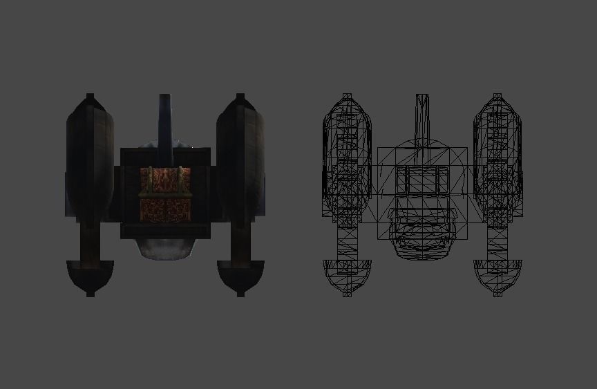 Pirate ship tank1 Low-poly 3D model_9