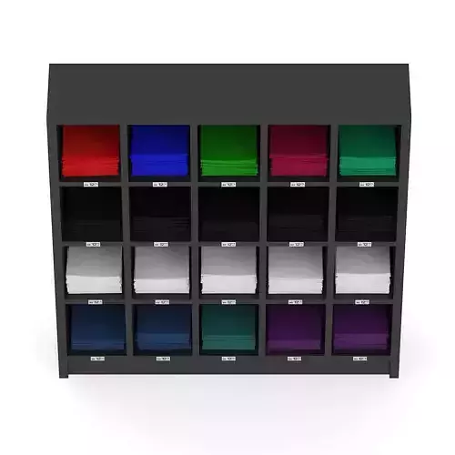 Market Shelf - T-Shirts 3D model