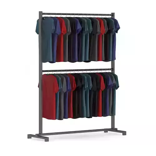 Market Stand - T-Shirts 3D model