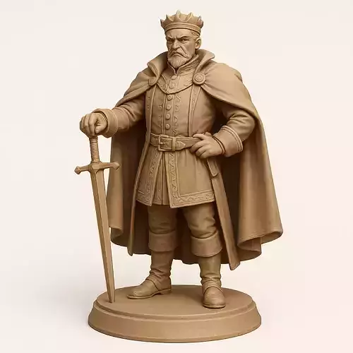 Lord King  Heroic Sculpture for 3D Printing 
