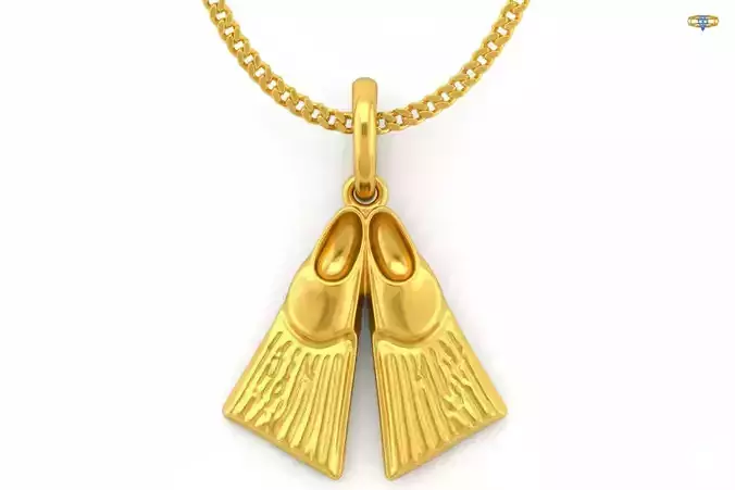 swimmer shoes pendant charms - one inch pendant