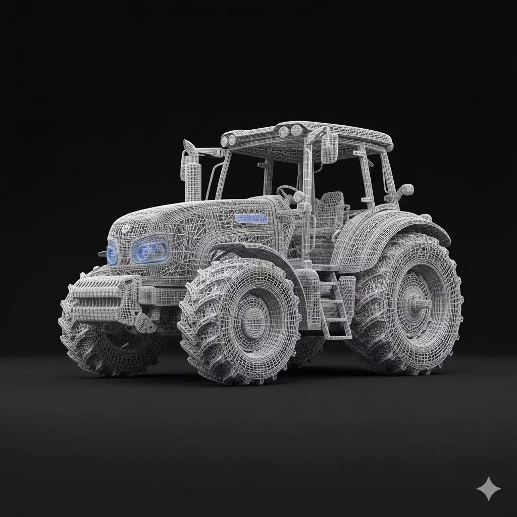 3D Tractor Farm Transport Model 3D print model