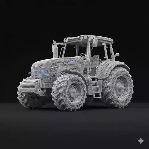3D Tractor Farm Transport Model