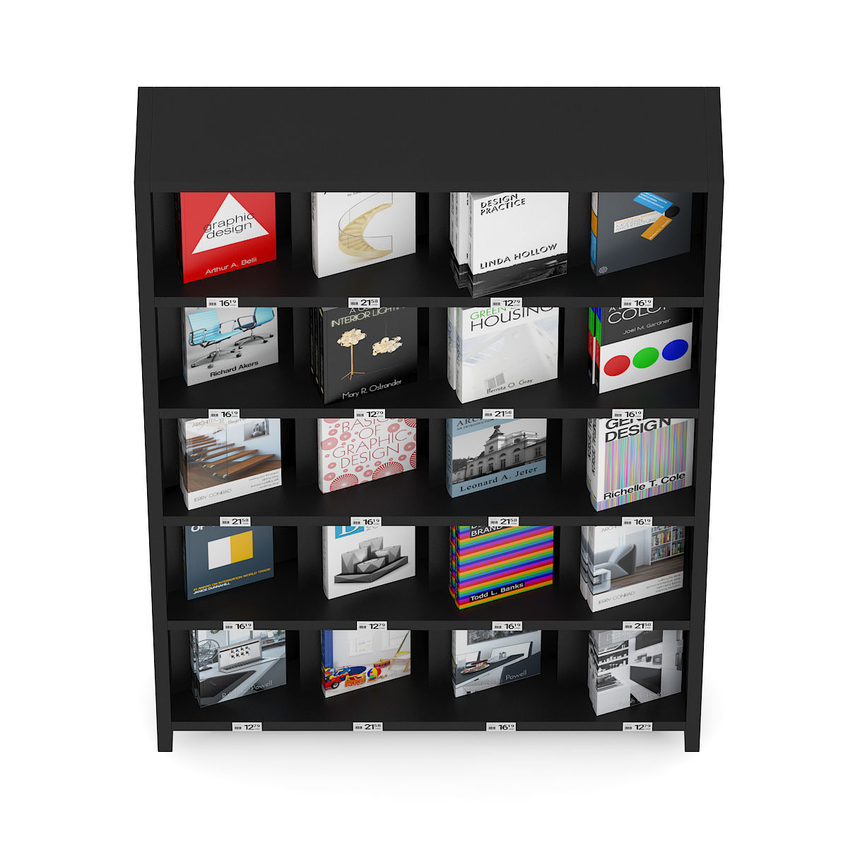 Bookstore Shelf 3D model_4