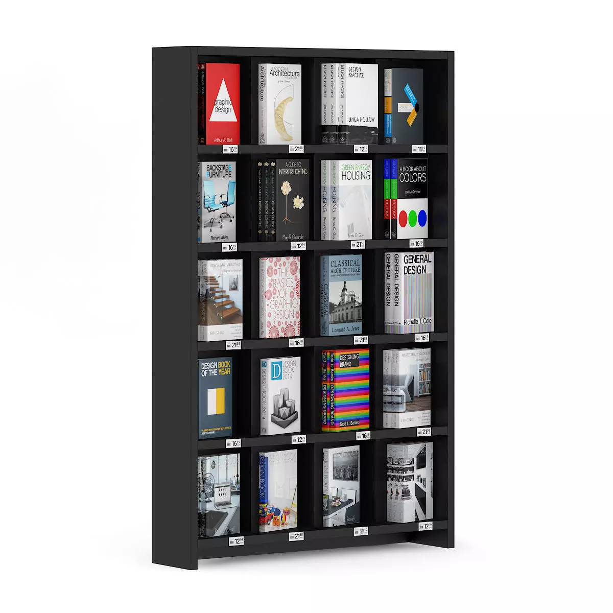 Bookstore Shelf 3D model_0