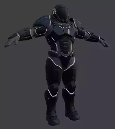 SciFi Cyberpunk Spacesuit 3D Model