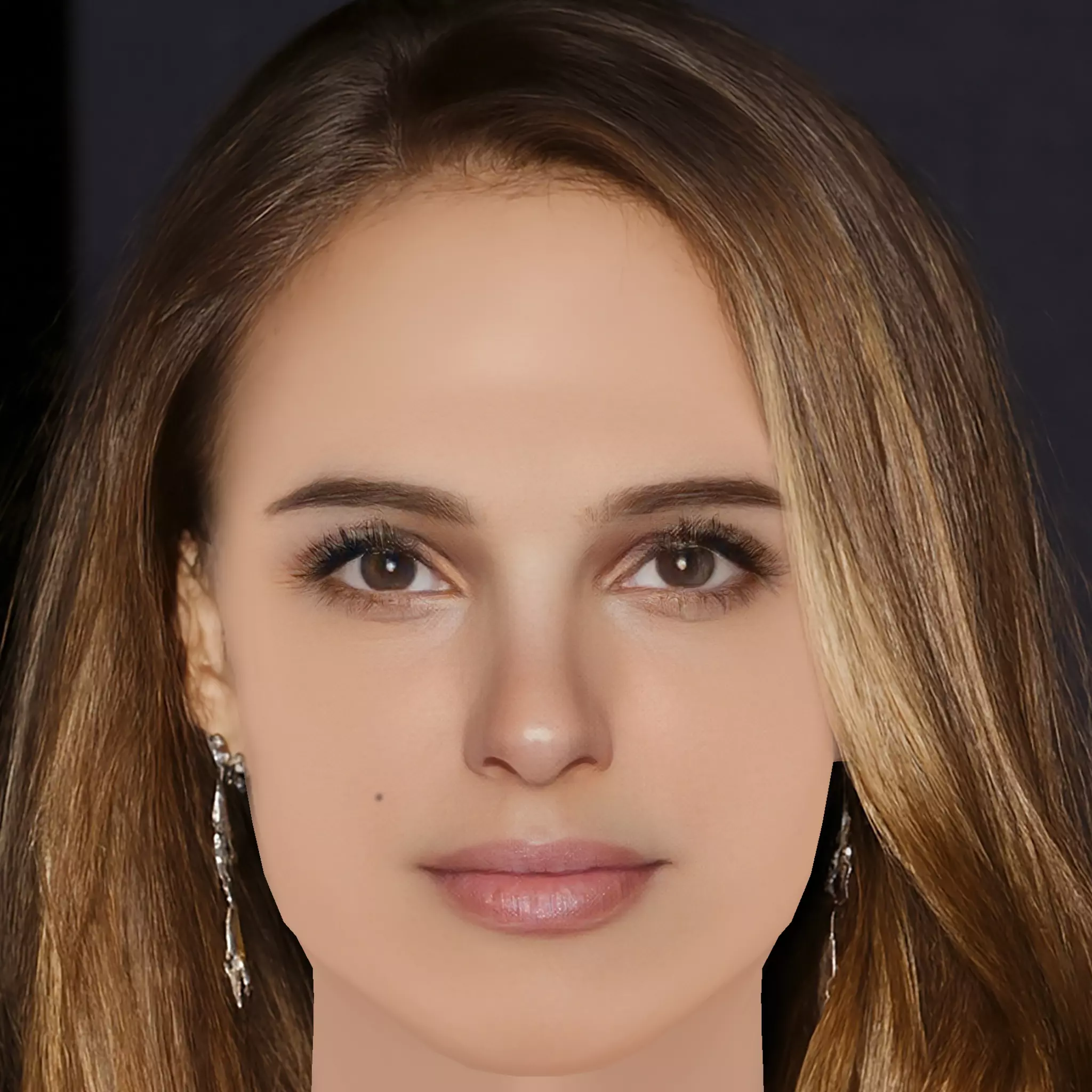 Natalie Portman Head - No Hair - Low poly head for game Low-poly 3D model