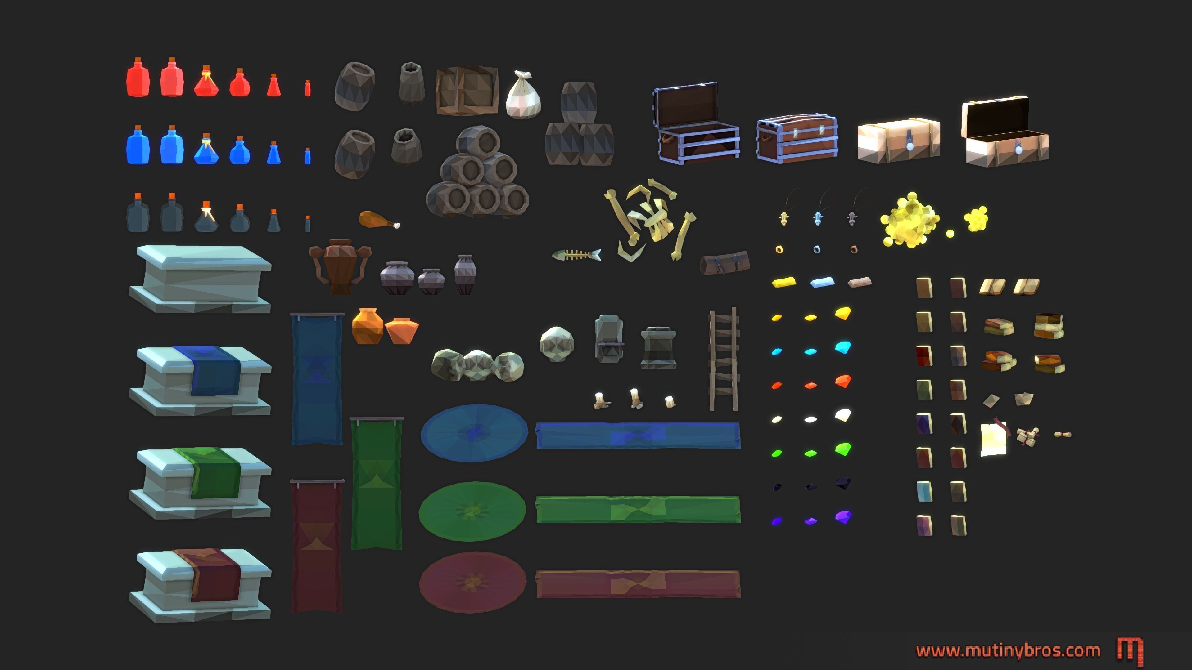 Shard Saga Dangerous Dungeon Pack Low-poly 3D model_6