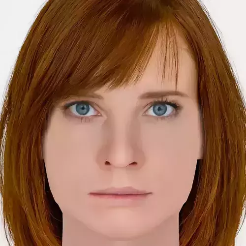 Natalya Rudakova Head - No Hair - Low poly head for game