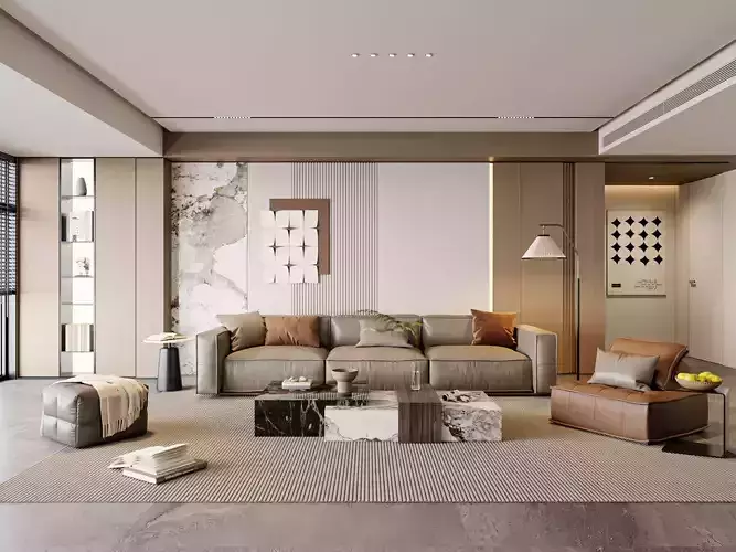 Modern Neutral Living Space