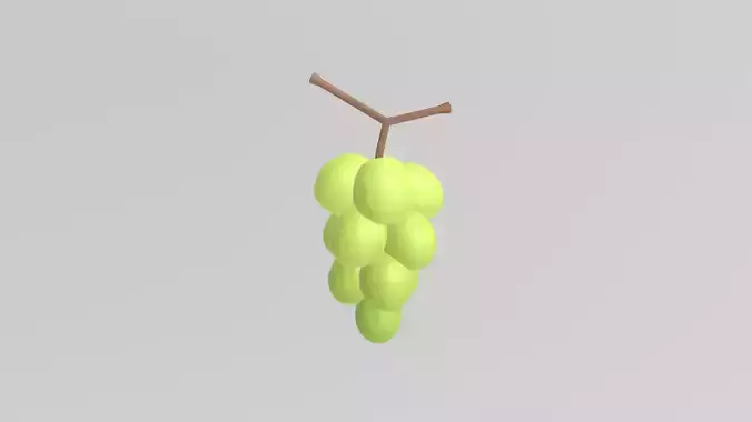 Stylized Low-Poly Grape Cluster Low-poly 3D model 7