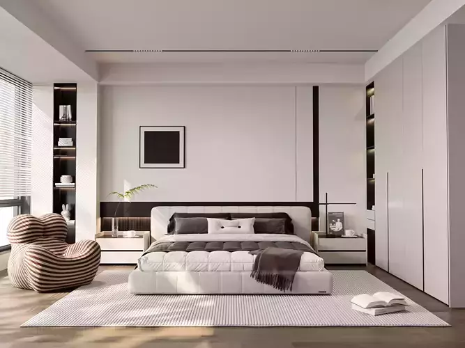Modern Minimal Master Bedroom