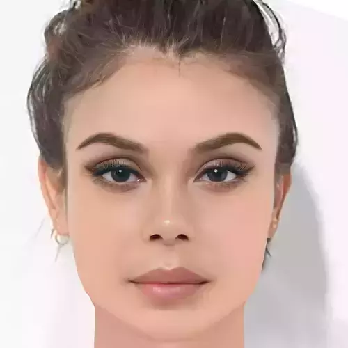 Nathalie Kelley Head - No Hair - Low poly head for game