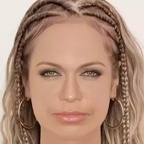 Nicole Ari Parker Head - No Hair - Low poly head for game