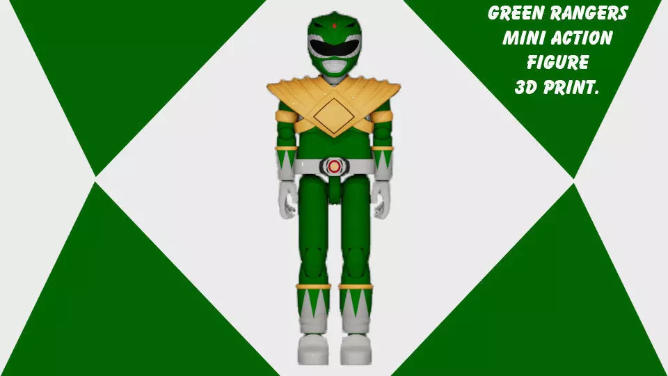 GREEN RANGER MINI ACTION FIGURE 100 MM 3D print model