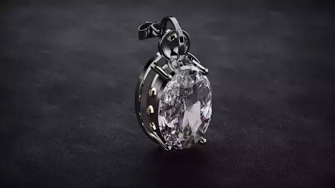 Earrings diamond women crystal resin stl