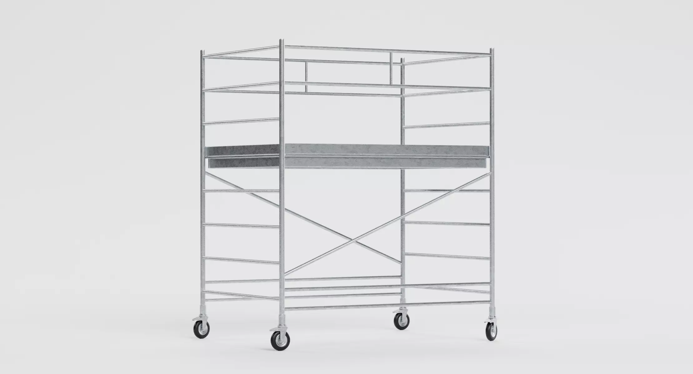 Scaffolding V1 - Rolling Steel Construction Tower 3D model