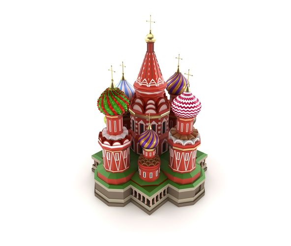 Moscow Cathedral  Russian famous symbol 3D model