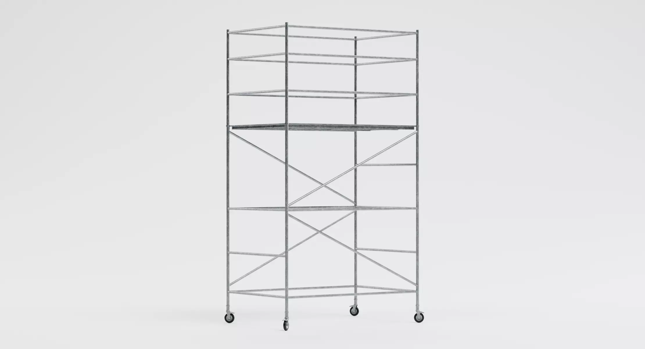 Scaffolding V2 - Rolling Steel Construction Tower 3D model
