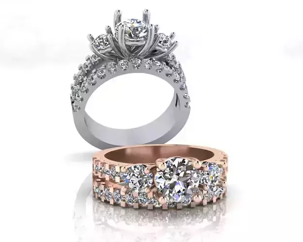 micro prong solitaire engagement jewelry ring 