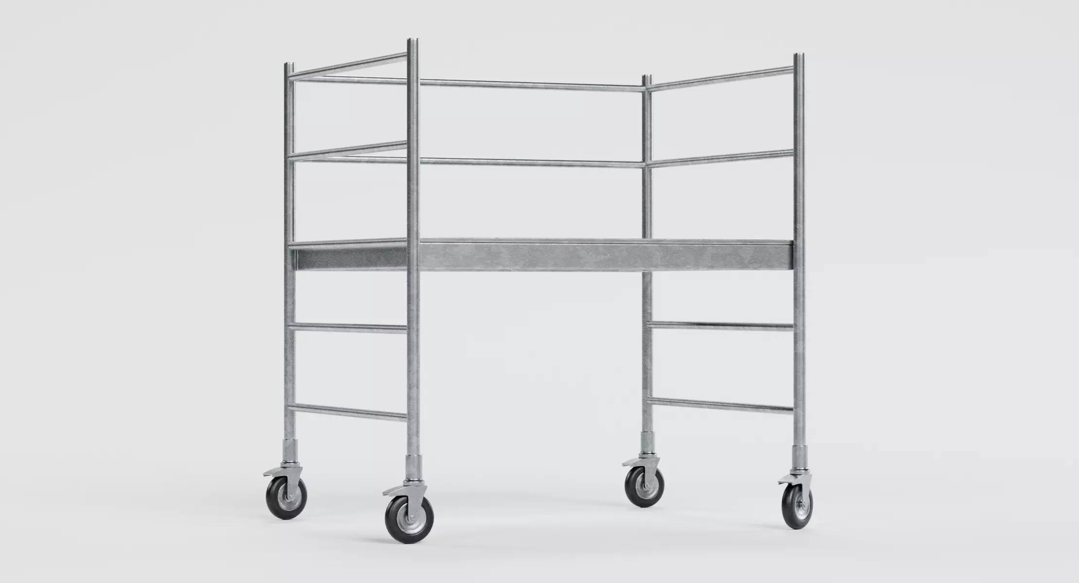 Scaffolding V5 - Rolling Steel Construction Tower 3D model