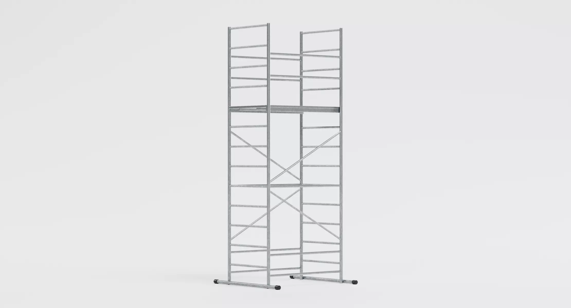 Scaffolding V6 - Tall Steel Construction Frame 3D model